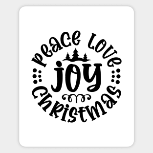 Peace Love Joy Christmas Magnet